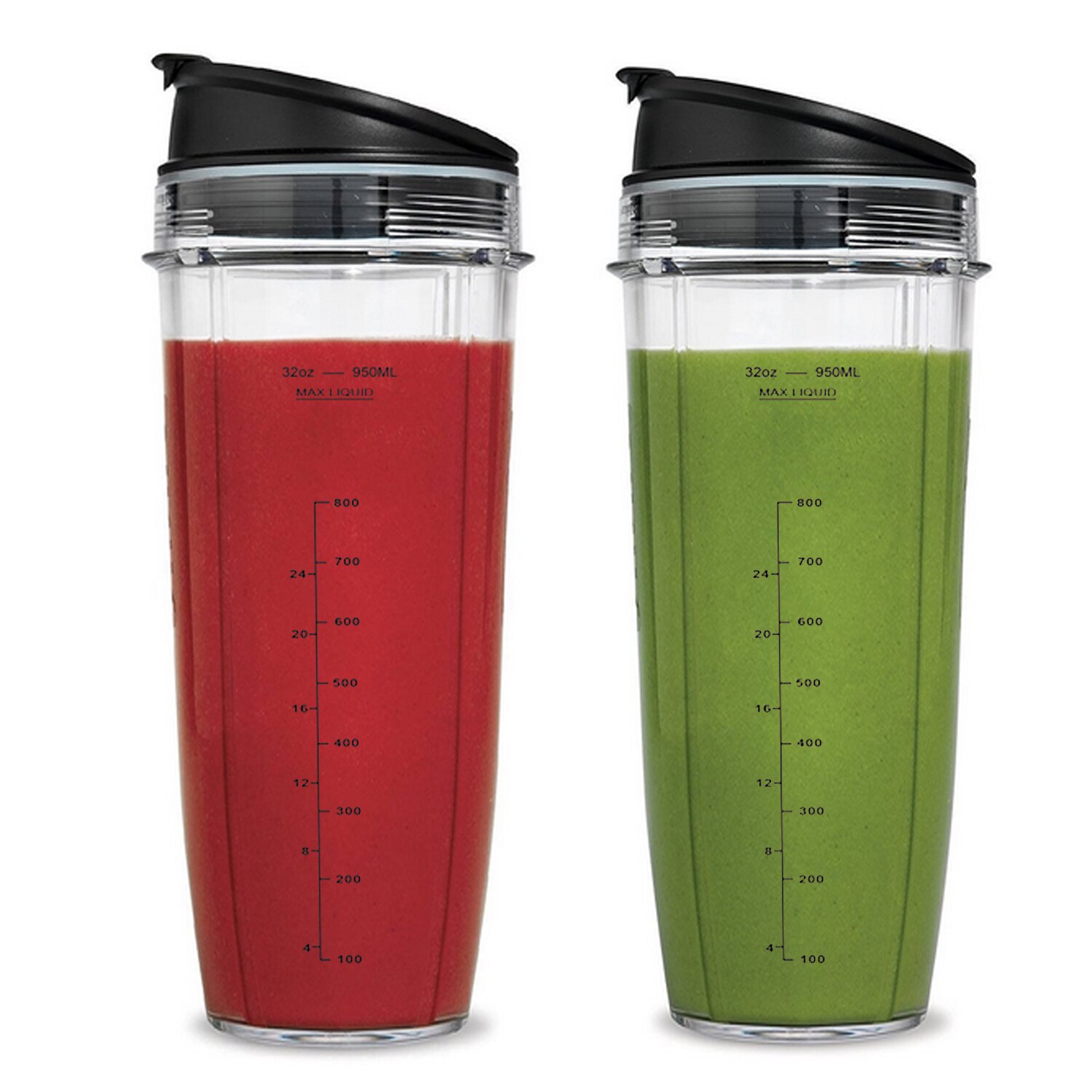 Behogar 32oz gennemsigtig plastik erstatningskopdel tilbehør til nutri ninja 900w 1000w blender juicer