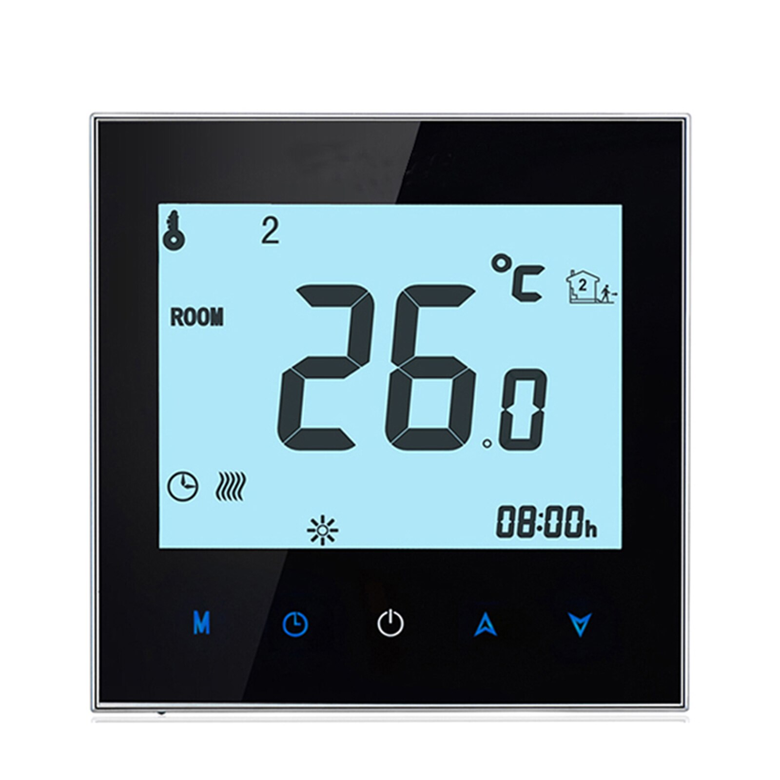 Home Programmable Thermostat with WiFi for Radiant Floor Heating System Smart Voice Control for In Floor Heating System: Black without WIFI