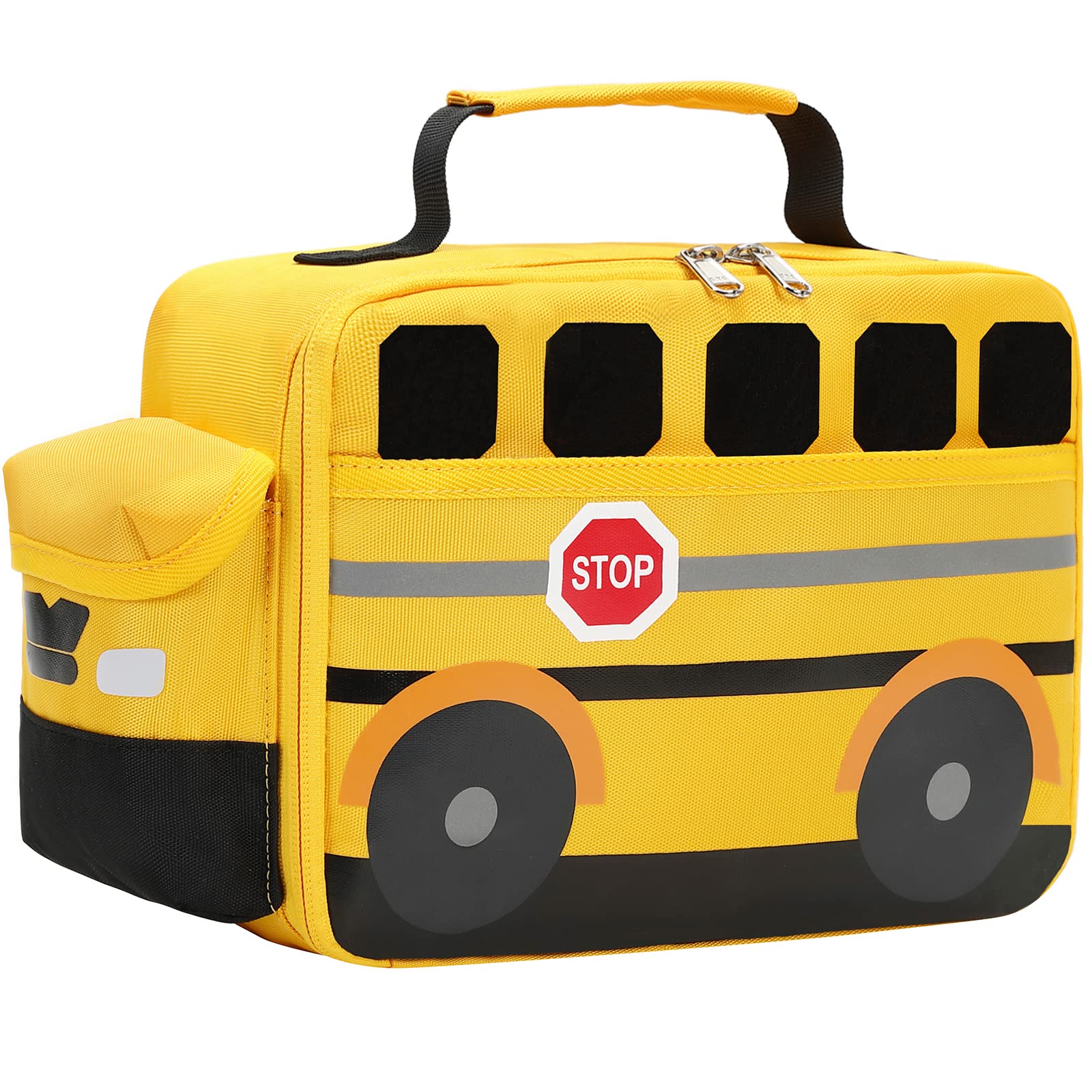 Children's Lunch Bag for Kids Cute 3D Bus Thermal Insulated Small Lunch Box Leakproof Boys Girls Toddler School Tote Bag
