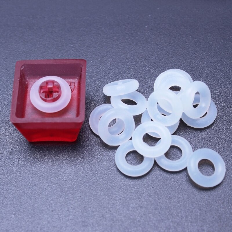 120pcs/bag Rubber O Ring Keyboard Switch Dampeners Keyboards Accessories White For Keyboard Dampers Keycap O Ring Replace Part