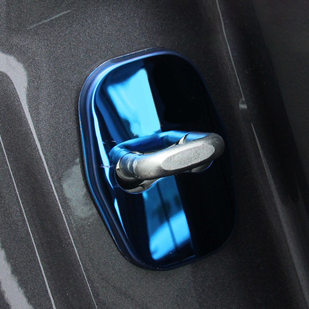 4Pcs Stainless Steel Car Door Lock Sticker Cover for Peugeot 301/308/407/508