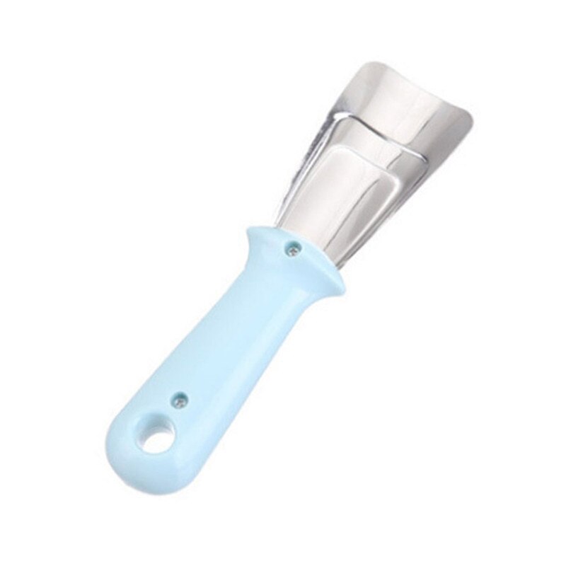Freezer stainless steel ice shovel refrigerator deicer household kitchen cleaning gadgets deicing shovel defrosting shovel: Blue