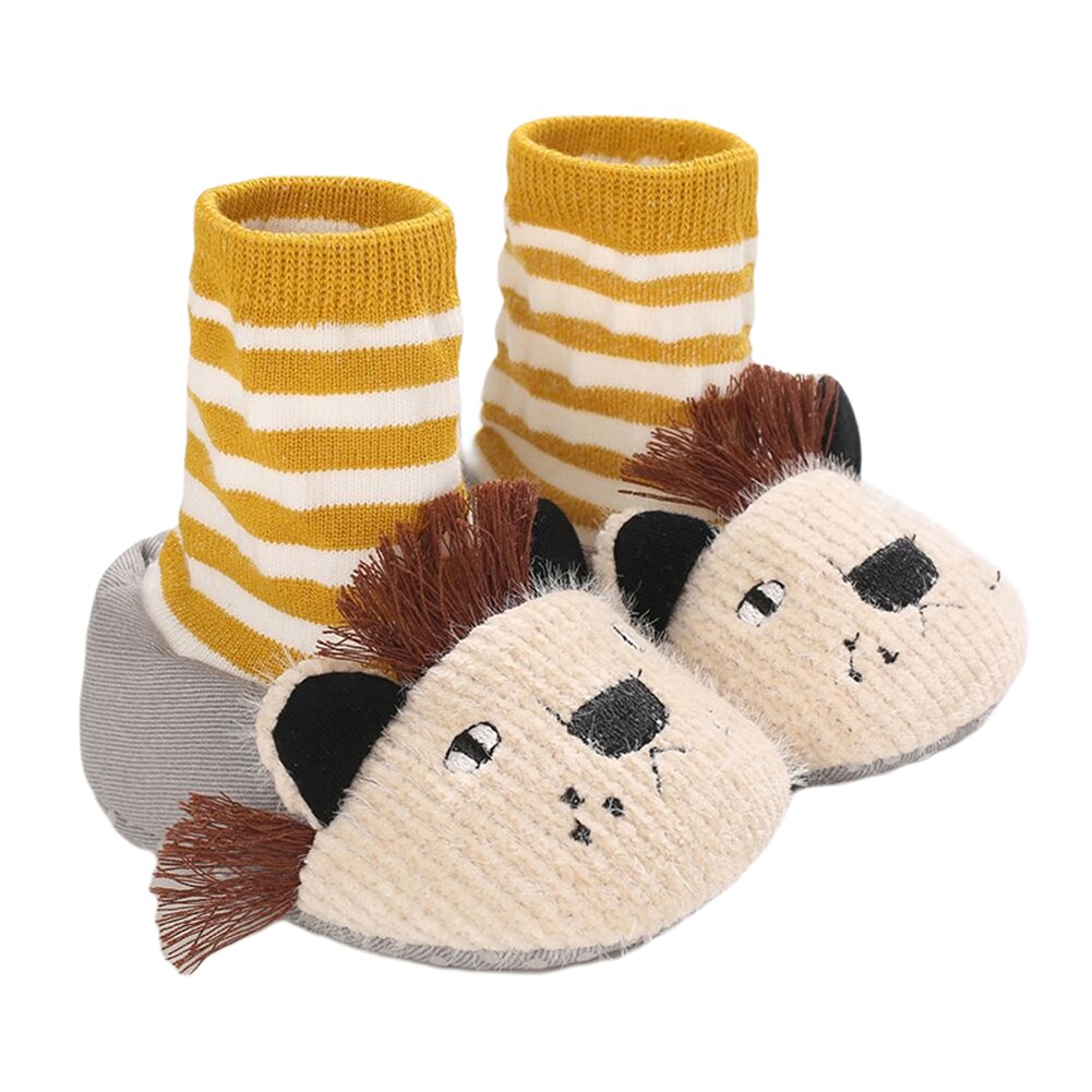 Baby Walking Shoes Cute Cartoon Soft-Soled Shoe Prewalker Socks for Girls and Boys: Yellow / 11CM