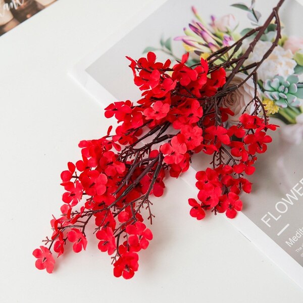 Kunstmatige Bloemen Tak Cherry Nep Planten Boeket Woonkamer Vaas Voor Thuis Bruiloft Decoratie Herfst
