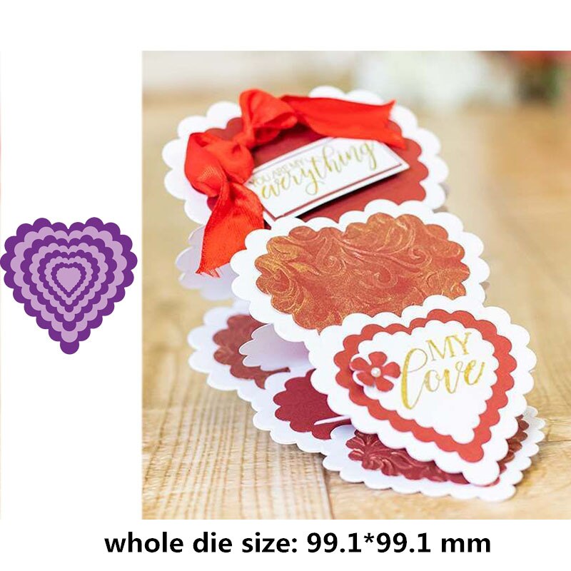 July Core Frame Dies Stitched/Scalloped/Torn-Edge-Oval/Circle/Square/Heart Metal Cutting Dies for Scrapbooking and Cards: 15