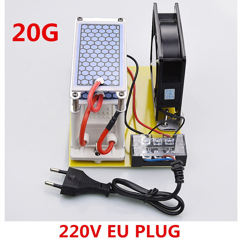Ozone Generator 220V 15G/20G O3 Ozonator Machine Air Cleaner Deodorizer Sanitizer Air Purifier Integration Odor Eliminating: 220V EU 20G
