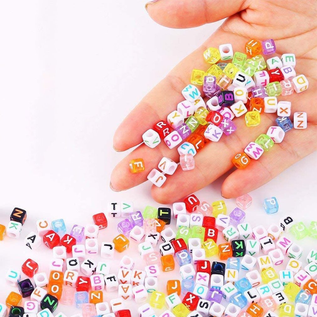 Acrylic Letter Beads Box Kit Letter Beads and Small Craft Beads Jewelry Making Set DIY Bracelet Necklace Beaded Jewelry Set