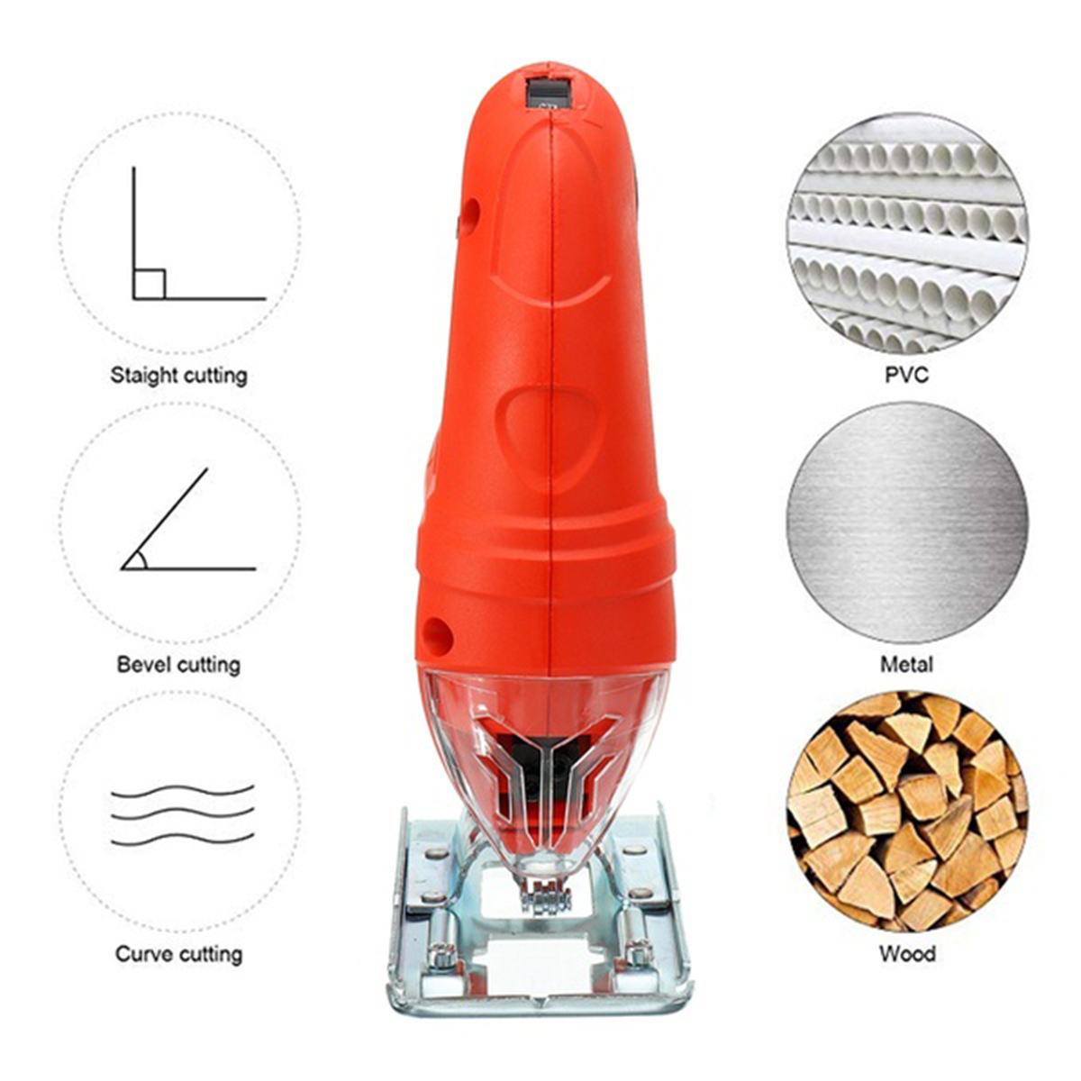 220V 710W Electric Jigsaw Wood Jig Reciprocating Saw Cutting Cutter Wood Working Power Tool Garden Tool With 10 Saw Blades