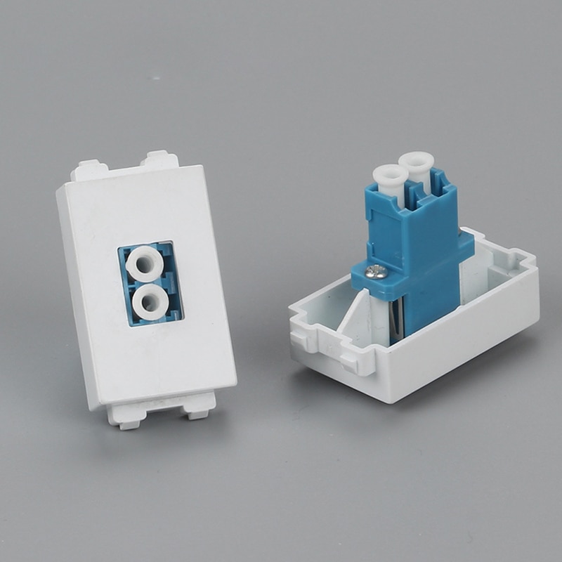 1 Piece LC Plug Fiber Optic Coupler Slot Socket 23x36mm Use For Wall Panel Outlet Flange
