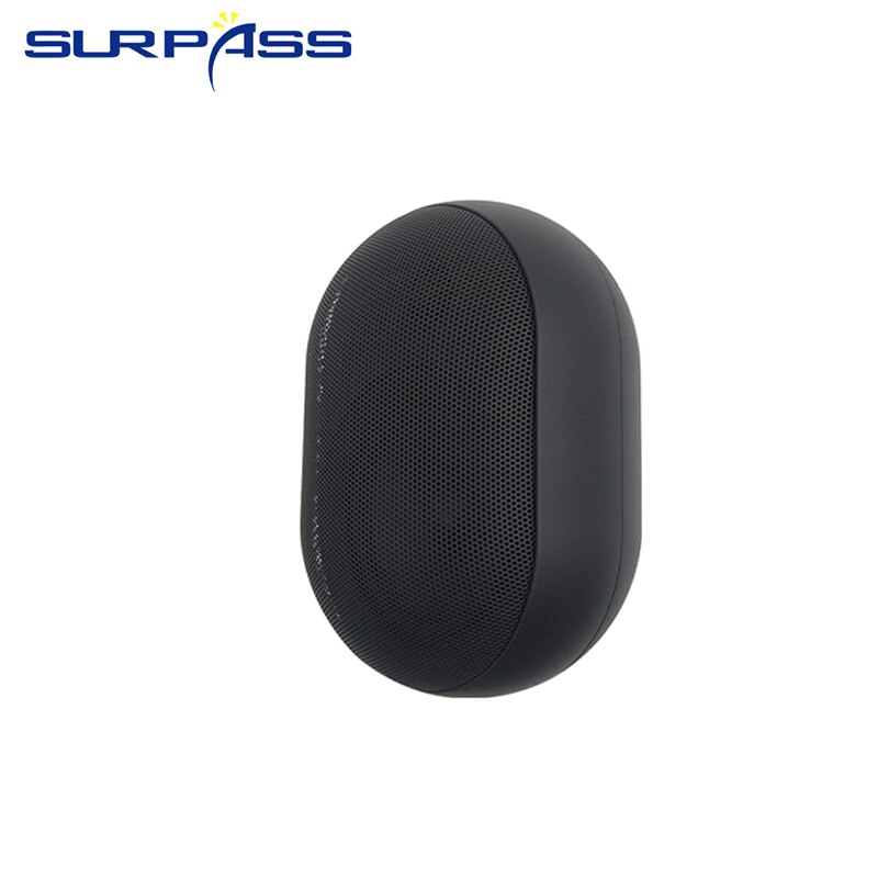 15W Outdoor Wall Mount Speaker Box Slim Stereo Pa Speaker for Park School Shopping Mall Background Music Player: Black