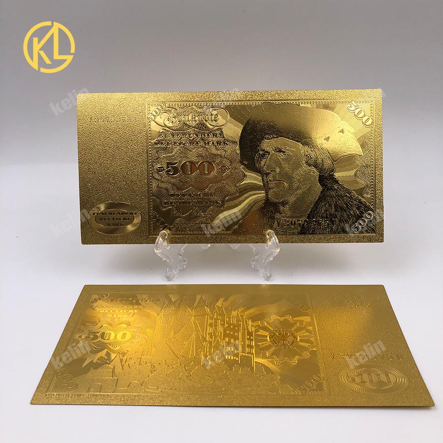 10pcs/lot Reproduction Crafts Germany Annette von Droste Hulshoff 20 Mark Gold Bank Note patriotic souvenir collection and: 500Mark-old