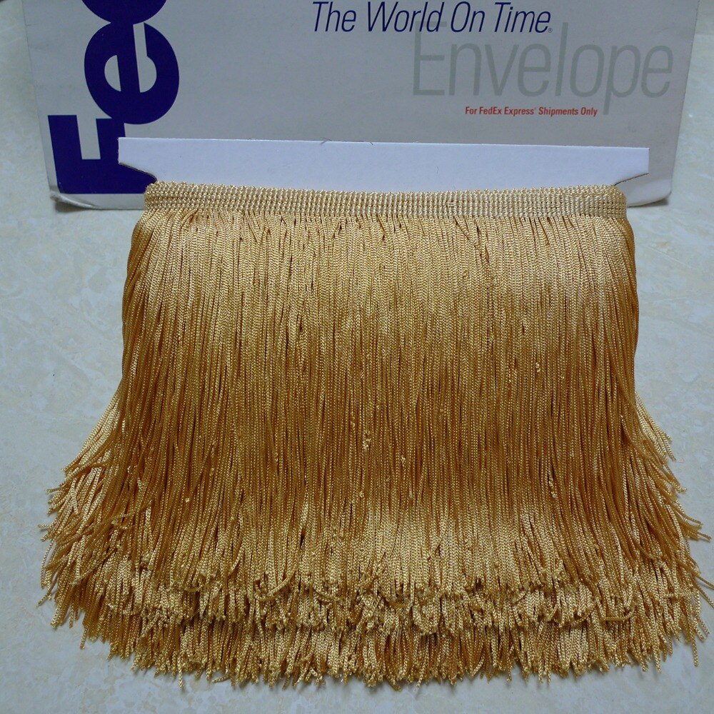 Robe à franges latine à franges | Longue, couleur Camel, 10 mètres, 15cm, 6"