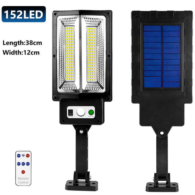 10000LM Molaire Licht Solar Spotlight Pir Motion Sensor 294COB Solar Wandlamp Buiten Waterdicht Solar Power Zonlicht Voor Tuin: 152LED Big size