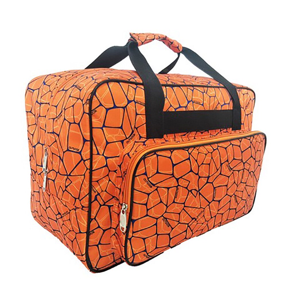 Bolsa para máquina de coser de gran capacidad Unisex, bolso de almacenamiento portátil de viaje, contenedor multifuncional, herramientas de tejer a mano, bolsas de ganchillo: Orange / 38X15X25CM