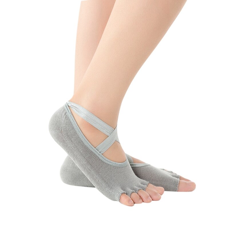 2 stück rutschfeste, atmungsaktive yoga-socken für ballett und pilates, geeignet für damen und herren: B3