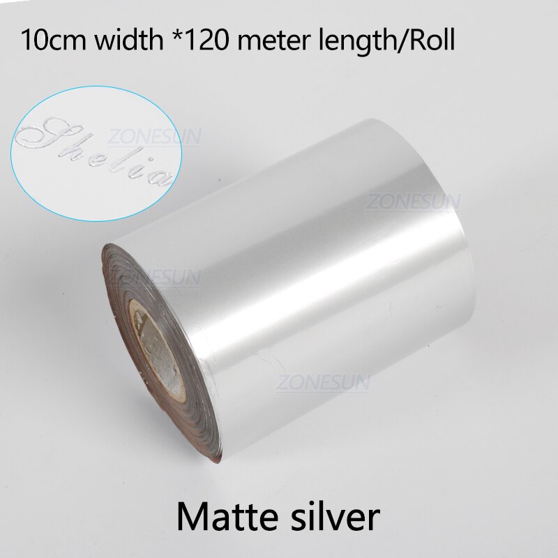 ZONESUN 10cm Rollen Heißer Folie Stanzen Papier Wärme Transfer Eloxiert vergoldet Papier für Leder PU Brieftasche Heißer folie stanzen handwerk: matt Splitter