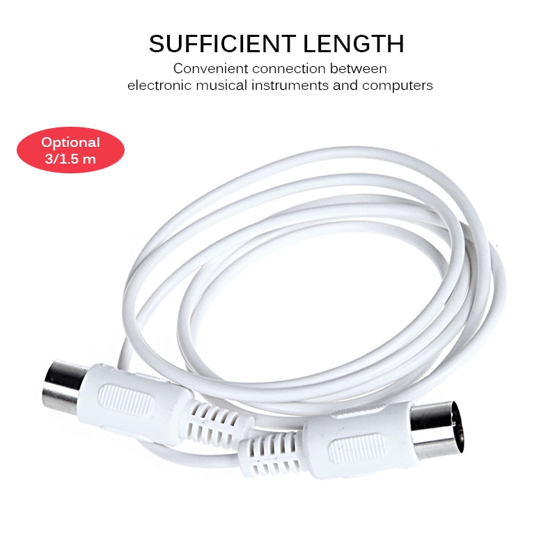 Editing Line Double Five-Pin Cable Electronic Keyboard Musical Instrument Accessories 1.5 M 3 M MIDI Cable Musical Instrument