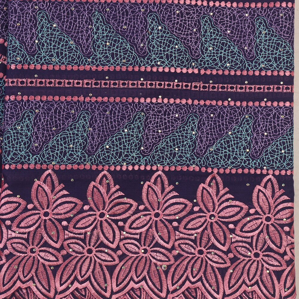 African Dry Cotton Lace Fabrics Embroidery Lace Swiss Voile Lace Stone Swiss Voile Lace In Switzerland KS3239B