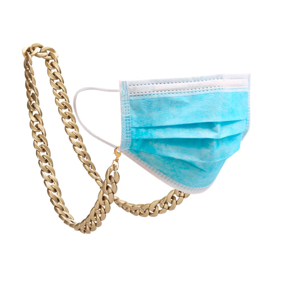 Kvinder satin akryl solbrilleholder kæder mat guld brun sort grå maske kæde lanyard brillesnor brillestrop reb