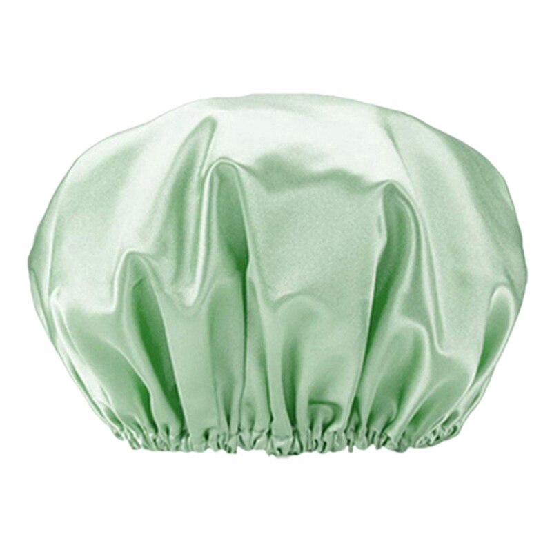 Douche-Cap, Douche Caps Voor Vrouwen, Dubbele Waterdichte Lagen Baden Douche Hoed Haar Bescherming Herbruikbare: Green