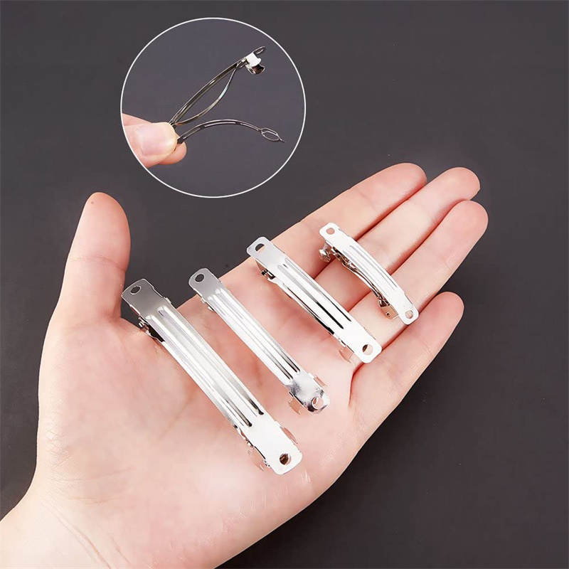 Pasador francés para el pelo, Clip con hebilla automática, Base, lazo, peine, suministros de horquilla para tocados, accesorios para hacer joyas, 10 Uds.