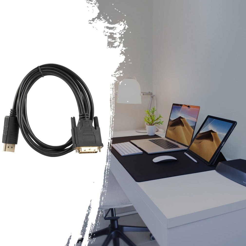 Dp Naar Dvi Adapter Kabel Displayport Naar Dvi 24 + 1 Adapter Kabel 1.8 Meter 1080P Meerdere Schermen Display functie
