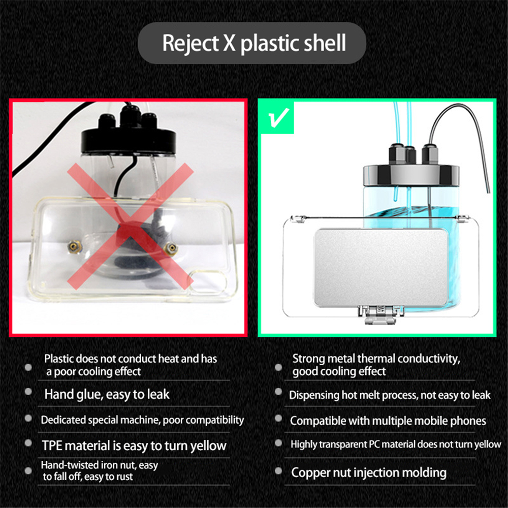 Universal Handy Wasser Kühlung Kühler Einstellbar Tragbare Fan Halter Telefon Wasser Kühler Für iPhone Samsung 5G Handy