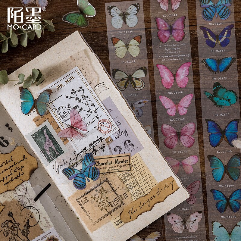 Vlinder Collector Series Leuke Dromerige Washi Masking Tape Stickers Bloem Scrapbooking Briefpapier Decoratieve Lange Strip Tape