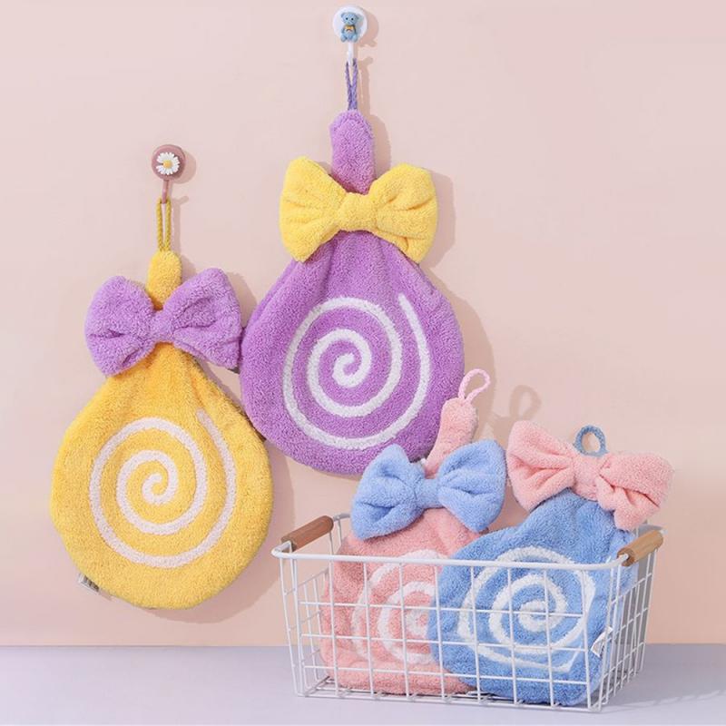 Cartoon Handdoek Zacht Absorberend Koraalfluweel Geborduurd Huidvriendelijke Microfiber Lolly Afveegdoek Voor Keukenbadkamer