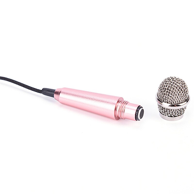3.5mm Stereo Studio Mic KTV Karaoke Mini Microphone For Cell Phone Laptop PC Desktop 5.5cm*1.8cm Small Size Mic