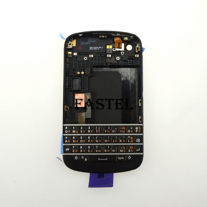 Voor blackberry  q10 originele volledige complete mobiele telefoonbehuizing + frame cover case + russisch frans engels toetsenbord met flex