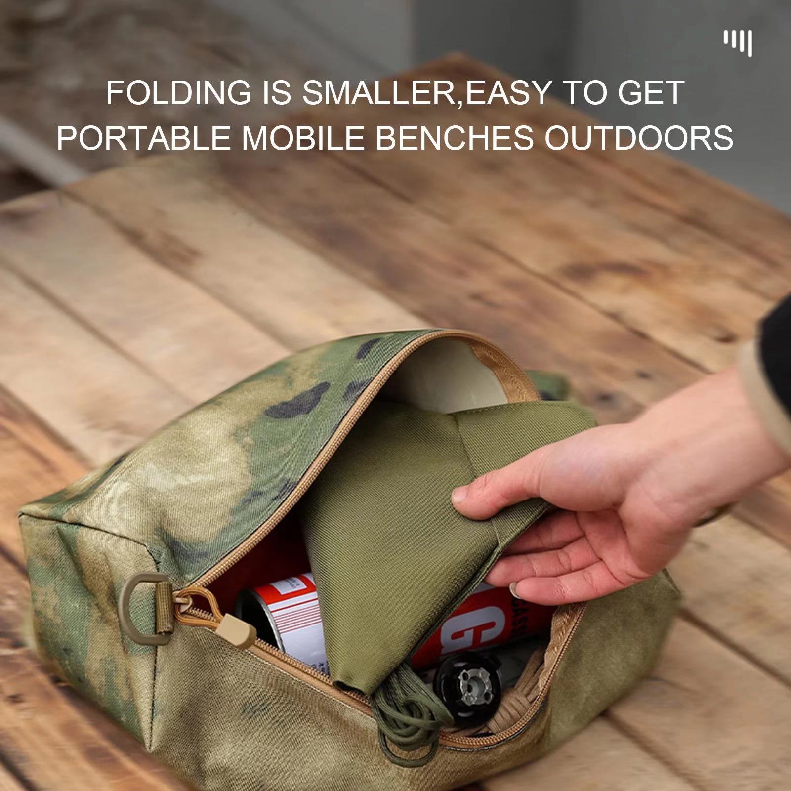 Foldable Camping Chair Outdoor Triangle Stool Cloth DIY Lightweight Travel Hiking Fishing Beach Chair Waterproof