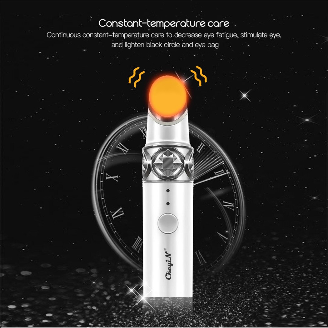 Silmähierontalaite sininen punainen valohoito lämmitetty silmän hierontasauva korkeataajuinen tärinä poistaa tumman ympyrän turvotuksen kauneuslaite