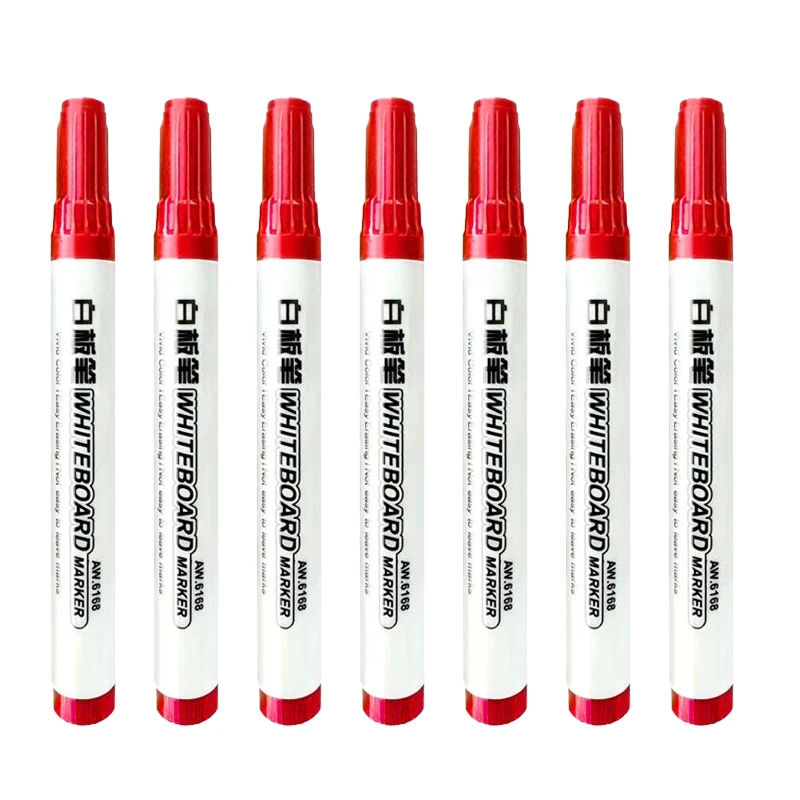 4/8 stuks zwarte uitwisbare whiteboard-pen, rood blauw af te vegen grote koppen, glazen notitiepen met grote capaciteit, whiteboard-markeerstift: Licht Groen