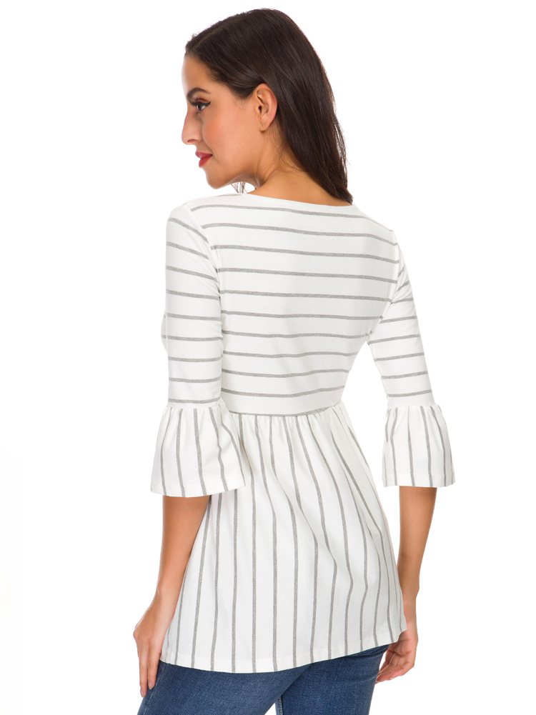 Summer casual Tunic Tops Women Tee Shirt Maternity Clothes Ruffles Plus Size Tees T-shirt Pregnancy Loose Womens Clothing