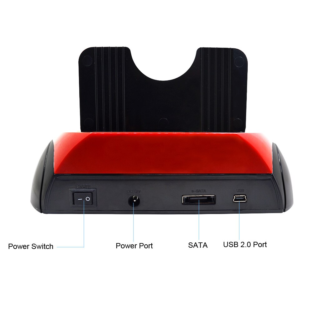HDD Docking Station Dual Internal Hard Disk Drive Docking Station Base HDD Enclosure for 2.5 Inch 3.5 Inch IDE/SATA USB 2.0