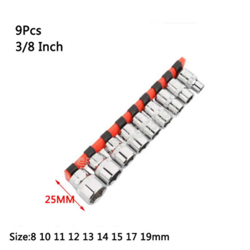 Socket Bit Joint Holder 1/4" 3/8" 1/2" Drive Adaptor Hex Shank Quick Release Adapter Converters Tool with Socket Rack Holder: NO4