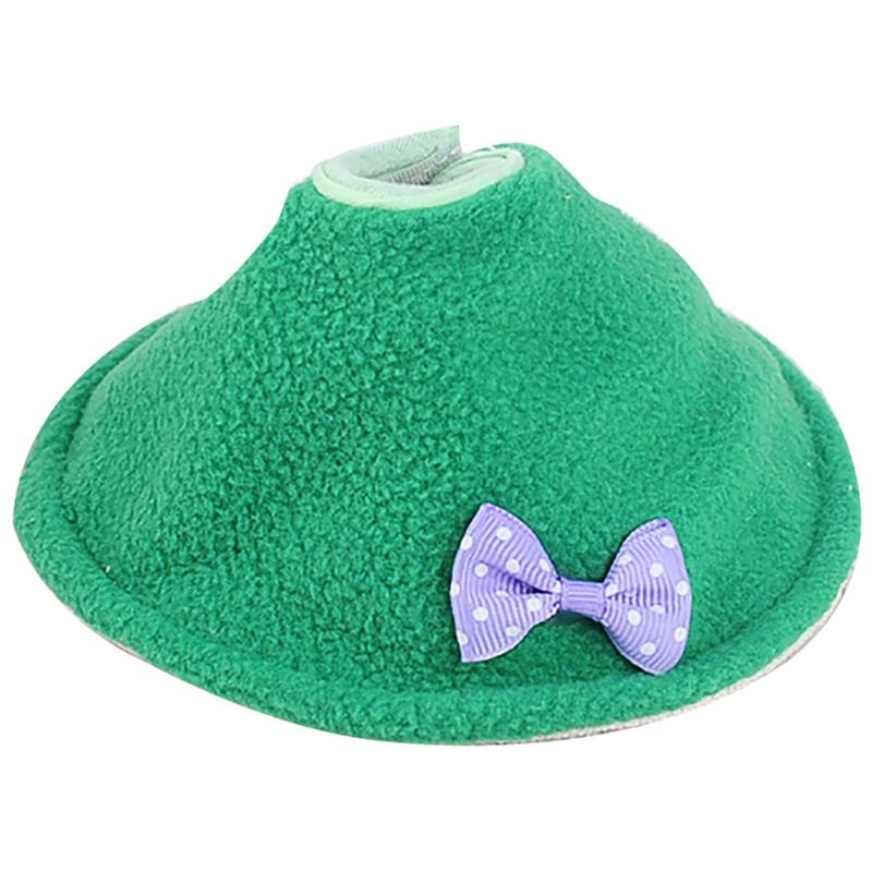 Coleira de papagaio para decoração de animais de estimação, cone macio ajustável, antimordida, gola de recuperação, manga de pescoço para paraquete, suprimentos, 1 peça: green M