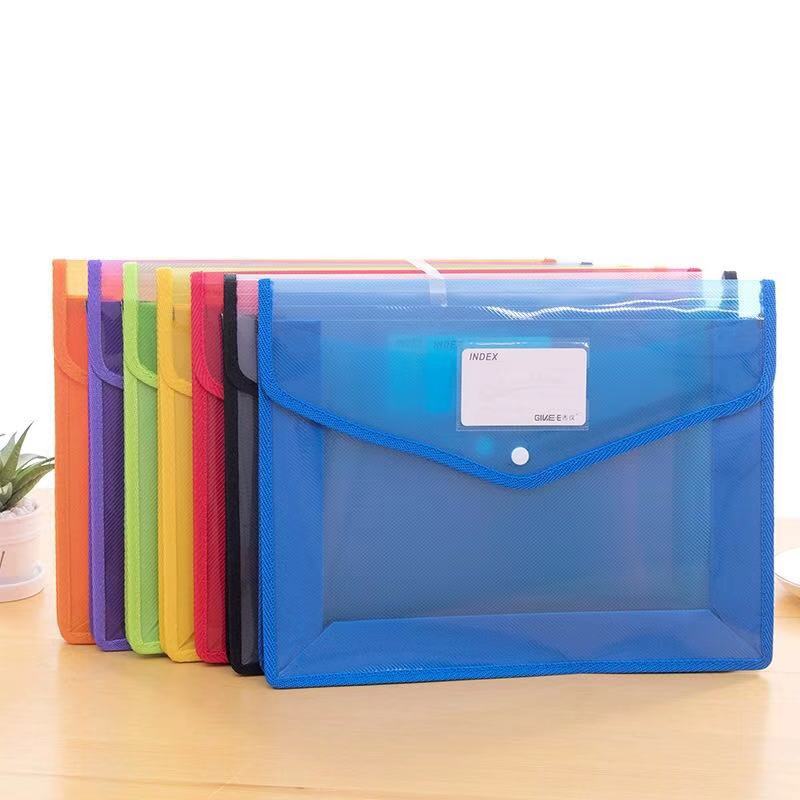 A4 file large capacity folder paper file bag transparent folder bag office supplies school stationery storage bag