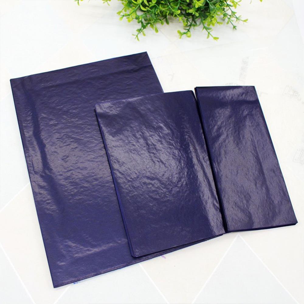 50Pcs Blue Double Sided Carbon Paper 16K 32K 48K Paper Office Stationery Supplies Thin Finance Type