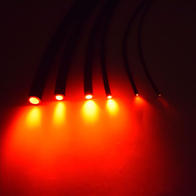 Fibre optique en plastique PMMA noire 5mX, 1mm/2mm/3mm/5mm/6mm, lueur d&#39;extrémité, câble d&#39;éclairage, décoration, diamètre intérieur,