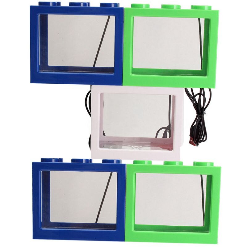 Mini USB LED Lighting Clear Fish Tank Ornament Aquarium Office Desktop Décor