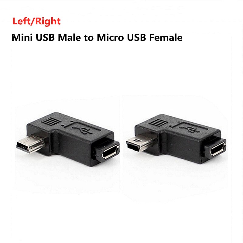 90 grad USB 2,0 Rechts Verknüpfungen Winkel Mini 5Stift Männlich zu Mikro USB 5Stift Weibliche Adapter V3 zu V8 Mini USB Männlichen zu Mikro USB Weibliche