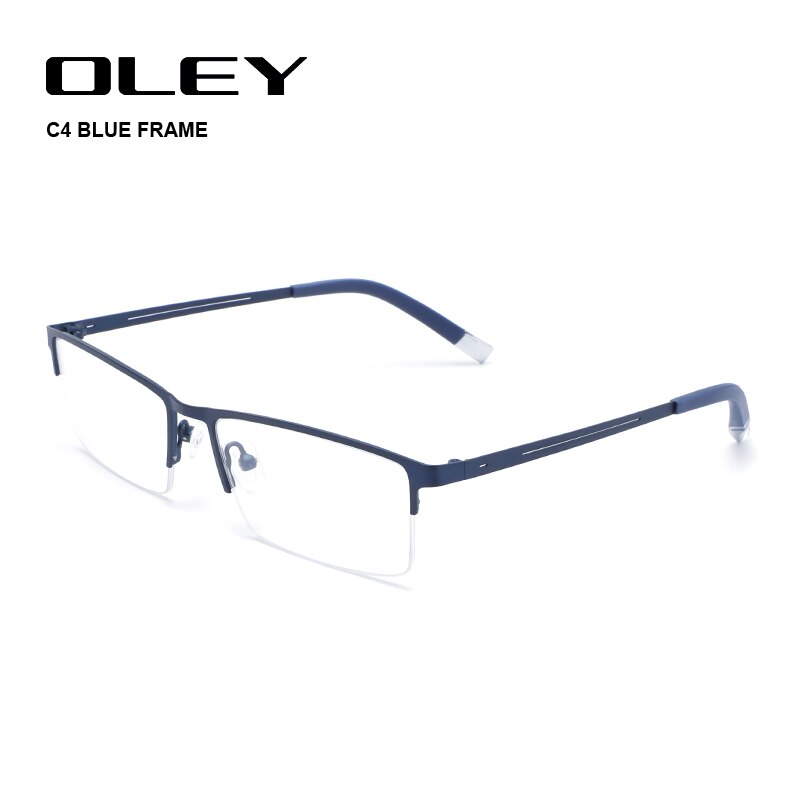 OLEY Classic Business Optical Glasses prescription glasses Titanium alloy frame Myopia Hyperopia Presbyopia glasses Y7714: Y7714 C4