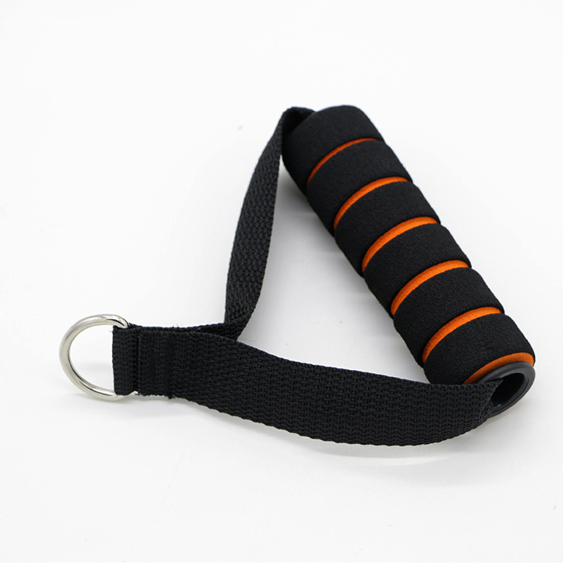 1 pièces poignée multifonction tirer corde poignée extracteur accessoires exercice Fitness équipement accessoires costume pour bandes de résistance: Orange