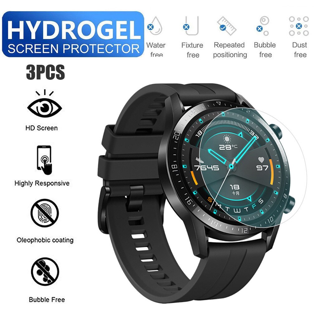 Voor Huawei Gt 2 42 Mm/46 Mm 1/3 Pc Tpu Hydrogel Zachte Transparante Screen Bescherming Film smart Horloge Smart Polsbandje Accessoires