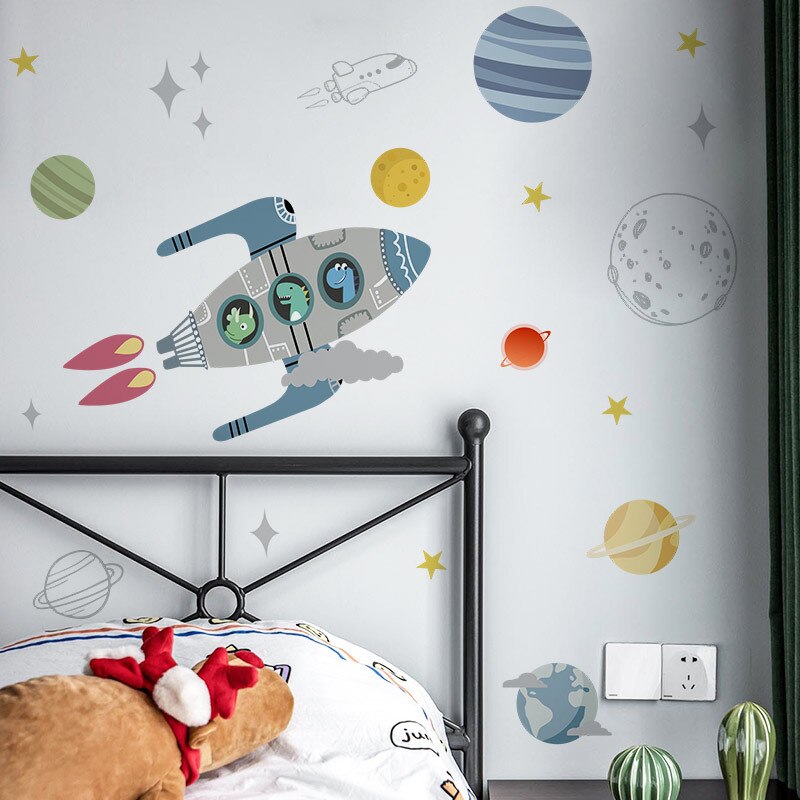 10 styles Cartoon Airplane Wall Stickers for Children Bedroom Kids room Wall Decor Nursery Wall Decoration PVC Sticker