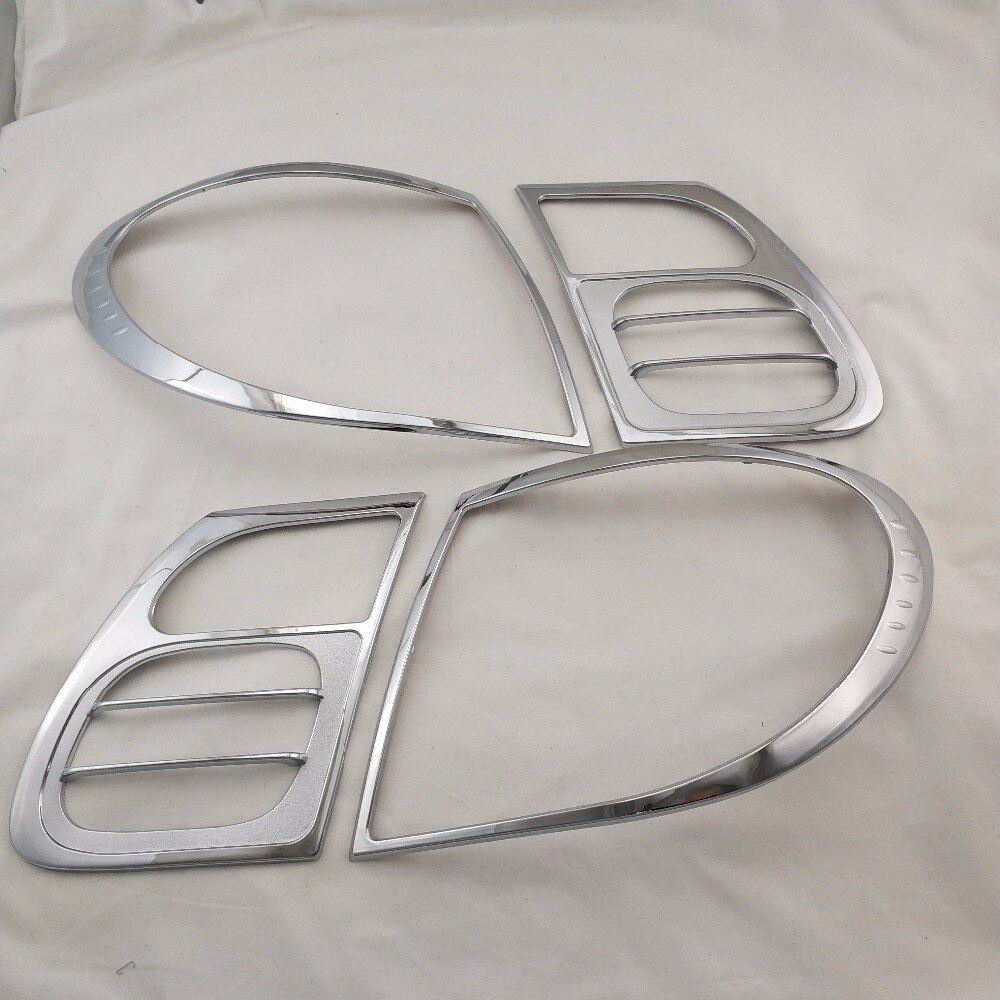 4PCS ABS Chrome TAIL LAMP COVER FOR SUNNY SENTRA 180 2002 Tail Light Cover Lamp Trim