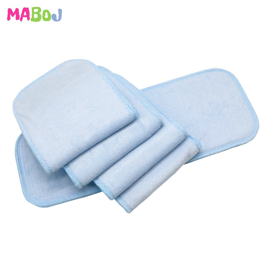 MABOJ Ökologische Windel 6-Schicht Bambus Frottee Einsatz 10 stücke Baby Tuch Windel Mehrweg Waschbar Booster Liner Tasche Windel abdeckung