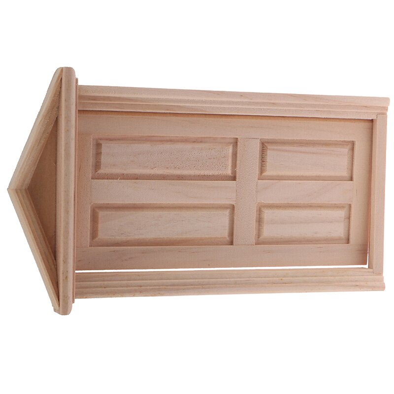 1Pcs 1:12 DIY Wooden Window Door Doll House Accessories Pretend Play Toy For Kids Doll House Furniture Simulation Miniatures